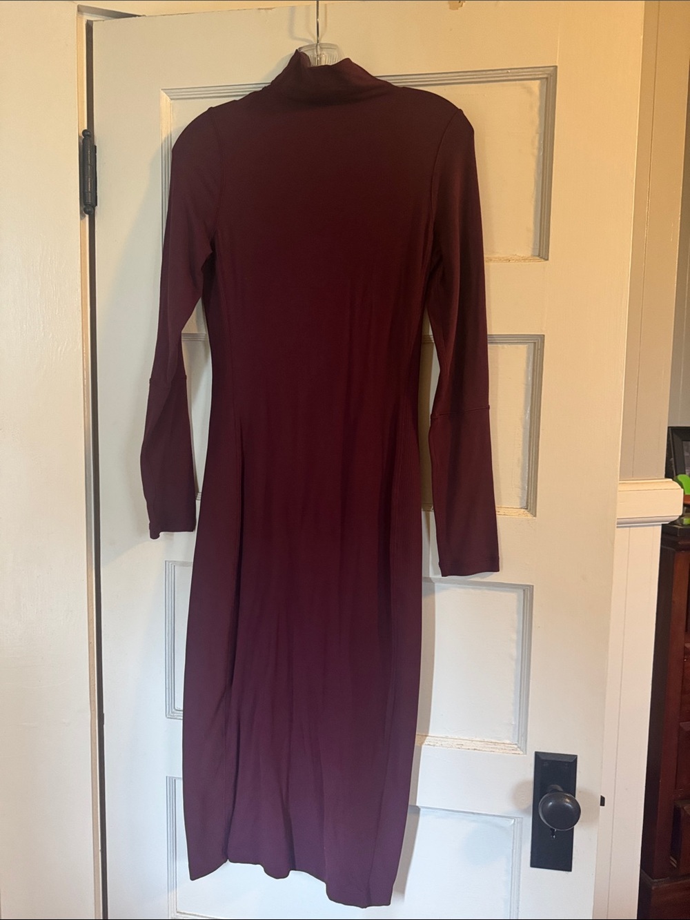 lululemon athletica Burgundy Long-Sleeve Turtleneck Midi Dress